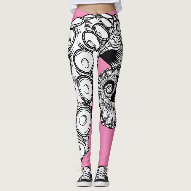 Pink Octopus Tentacle Leggings (Vorderseite)