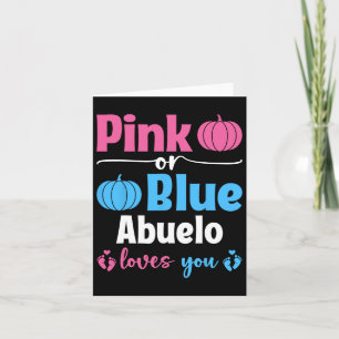 Pink oder blau Abuelo Lieben, die Sie Pumpkin Gend Karte