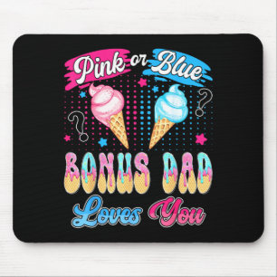 Pink oder blau Bonus-Vater liebt Eiscreme-Geschlec Mousepad