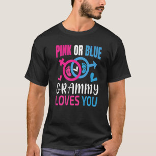 Pink oder blau graue Lieben Sie Ihr Baby Geschlech T-Shirt