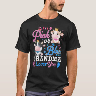 Pink oder Blau Oma liebt dich Geschenke Kuh Baby G T-Shirt