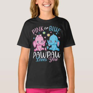 Pink oder blau pawpaw Lieben Sie Elephant Baby Gir T-Shirt