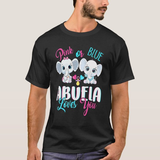 Pink oder Blue Abuela Lieben Sie Elefanten Baby Ge T-Shirt (Vorderseite)