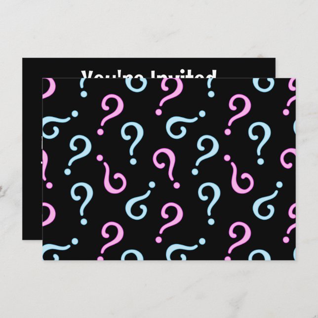 Pink oder Blue Baby Reveal Einladung (Vorne/Hinten)