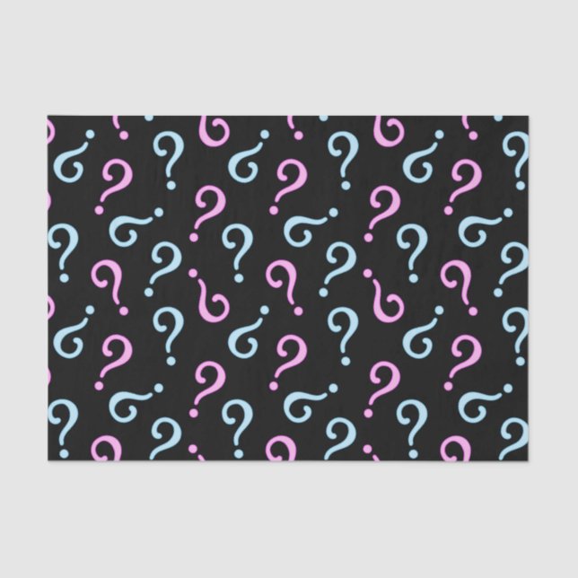 Pink oder Blue Baby Reveal Seidenpapier (Vorderseite)