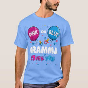 Pink oder Blue Balloon Gramma Lieben Sie Geschlech T-Shirt