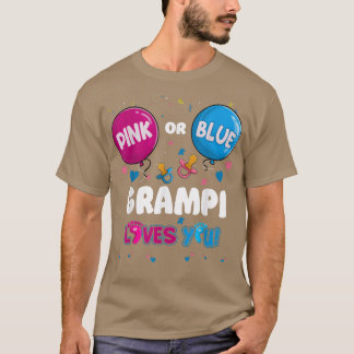 Pink oder Blue Balloon Grampi Lieben Sie Geschlech T-Shirt