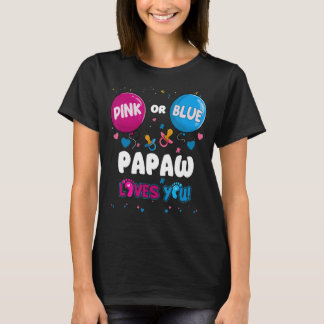 Pink oder Blue Balloon Papaw-Lieben Sie Geschlecht T-Shirt