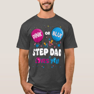 Pink oder Blue Balloon Step Vater Lieben Sie Gesch T-Shirt