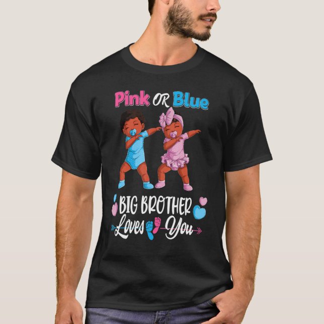 Pink oder Blue Big Brothers Liebe You Black Baby G T-Shirt (Vorderseite)