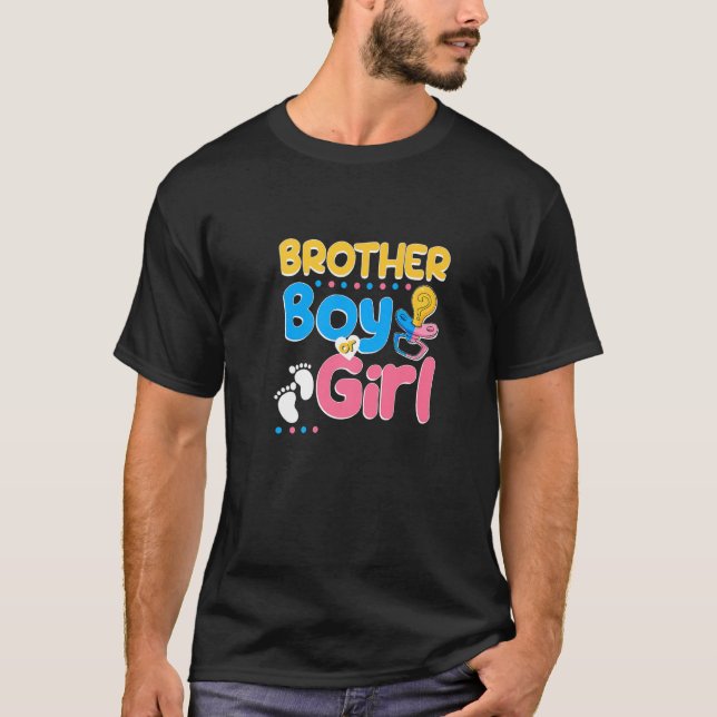 Pink oder Blue Brother Lieben Ihr bester Bruder je T-Shirt (Vorderseite)