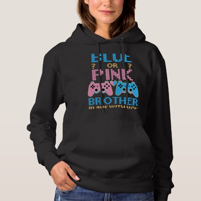 Pink oder Blue Gender Reveal Video Game Gamer Boy  Hoodie (Vorderseite)