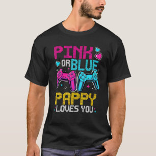 Pink oder Blue Gender Reveal Video Game Vater Game T-Shirt