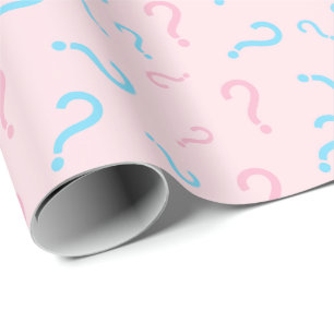 Pink oder Blue Gender Reveal Wrapping Paper Geschenkpapier