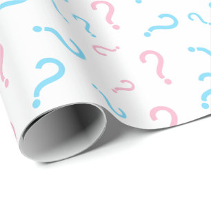Pink oder Blue Gender Reveal Wrapping Paper Geschenkpapier