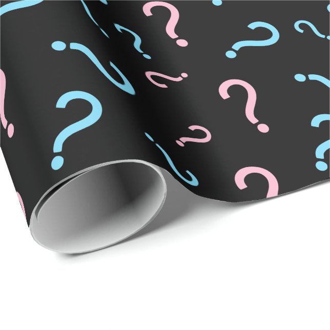 Pink oder Blue Gender Reveal Wrapping Paper Geschenkpapier (Rolleneckpunkt)