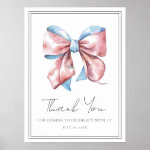 Pink oder Blue Geschlecht- Enthüllungsfeier Danke  Poster