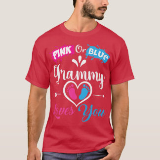 Pink oder Blue Grammy Lieben Ihr Baby Gender Revea T-Shirt