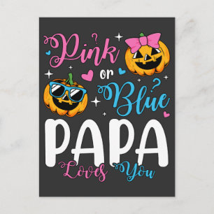 Pink oder Blue Papa Lieben Sie Pumpkin Baby Postkarte