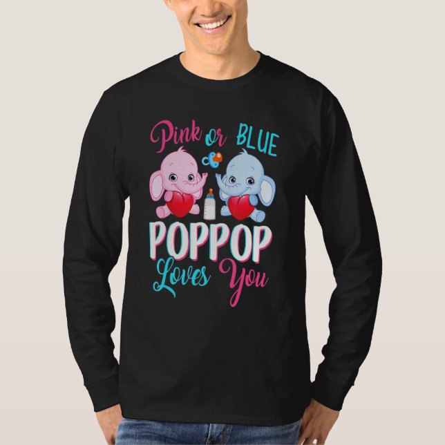 Pink oder Blue Poppop Lieben Sie Elephants Baby Ge T-Shirt (Vorderseite)
