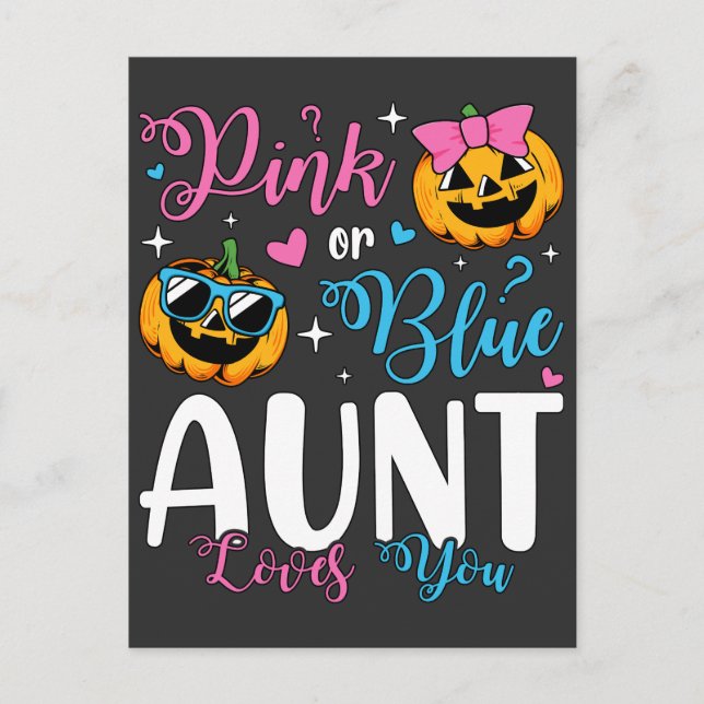 Pink oder Blue Tante Lieben, die Sie pumpen Baby Postkarte (Vorderseite)