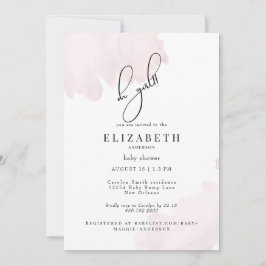 Pink Oh Girl Babydusche Einladung