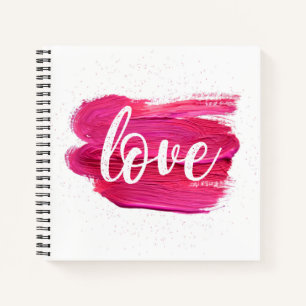 Pink Oil Paint Liebe zitieren Design modern minima Notizbuch