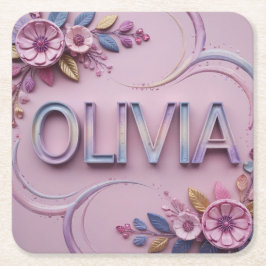 Pink Olivia Untersetzer Set