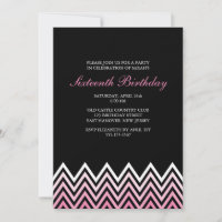 Pink Ombre Chevrons Geburtstag