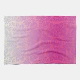 Pink Ombre Damask Floral Kitchtuch Geschirrtuch