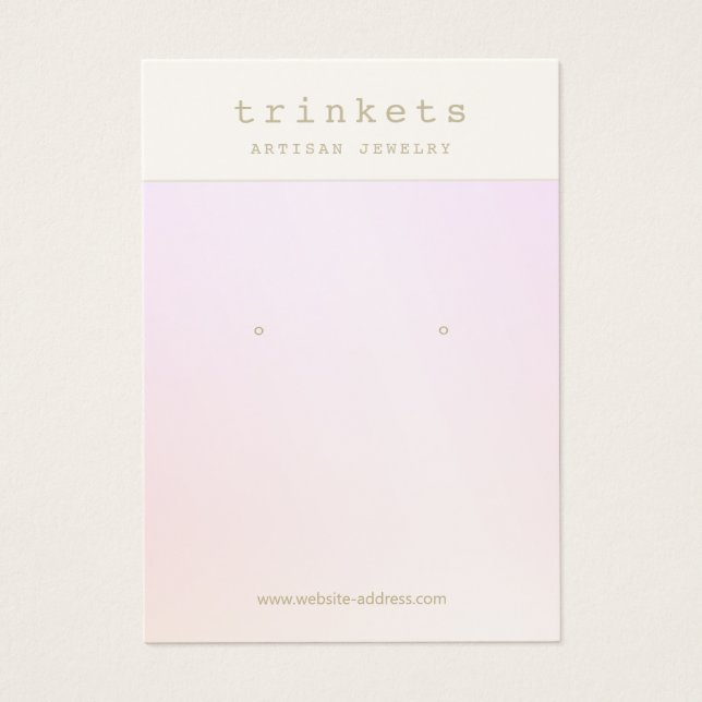 Pink Ombre Earring Juwelier Display Card (Vorderseite)