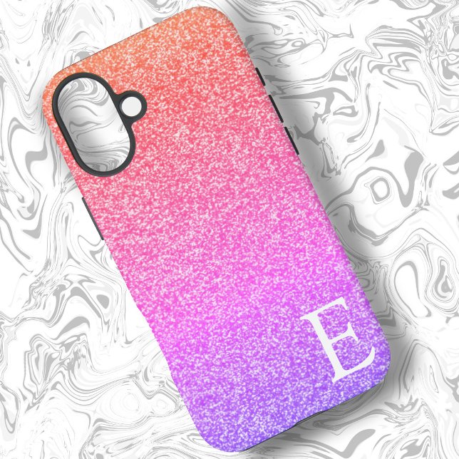Pink Ombre Girly Printed Glitzer Stilvoll und Nied Case-Mate iPhone Hülle (Von Creator hochgeladen)