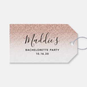 Pink Ombre Glitzer Bachelorette Bride Name Gefalle Geschenkanhänger