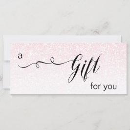 *~* Pink Ombre Glitzer Trendy Pastel Gift Card