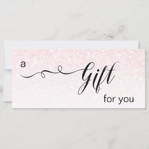 *~* Pink Ombre Glitzer Trendy Pastel Gift Card