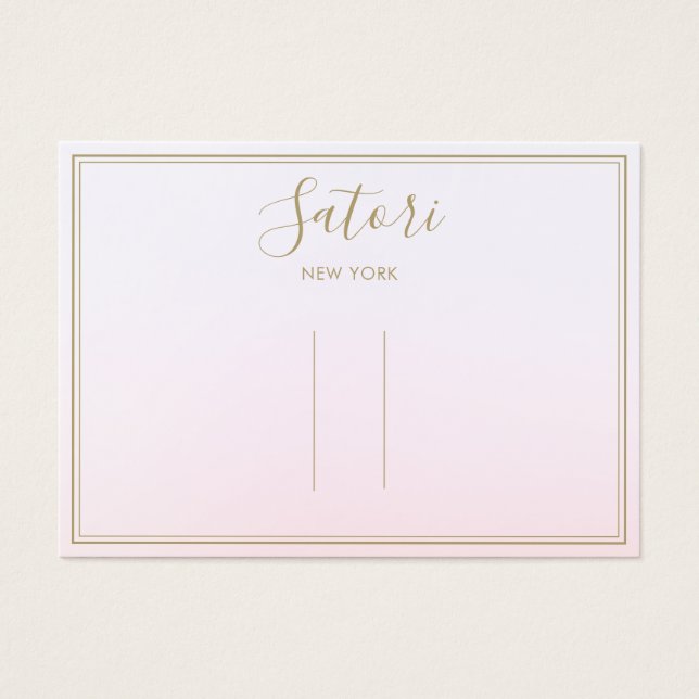 Pink Ombre Script Haarschnitt Zubehör Anzeige (Vorderseite)