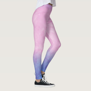 Pink Ombre-Wasserfarbe Leggings