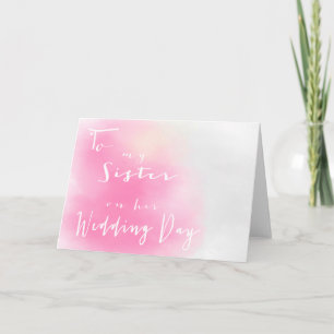 Pink Ombre - zu meiner Schwester am Hochzeitstag Karte