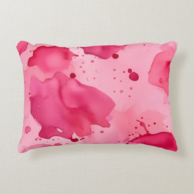 Pink on Pink Abstract  Dekokissen (Vorderseite)