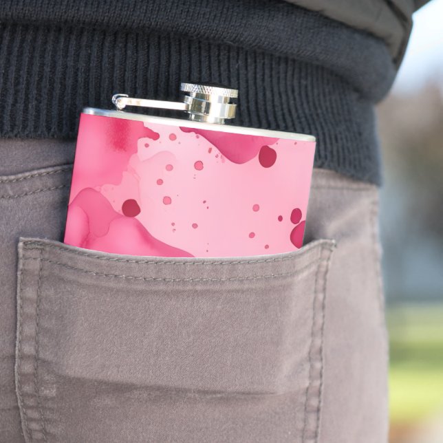 Pink on Pink Abstract Flachmann (Beispiel)