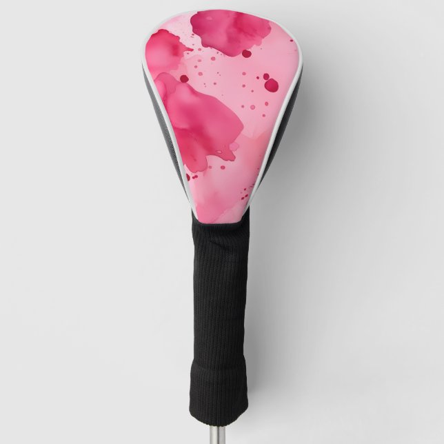 Pink on Pink Abstract  Golf Headcover (Vorderseite)