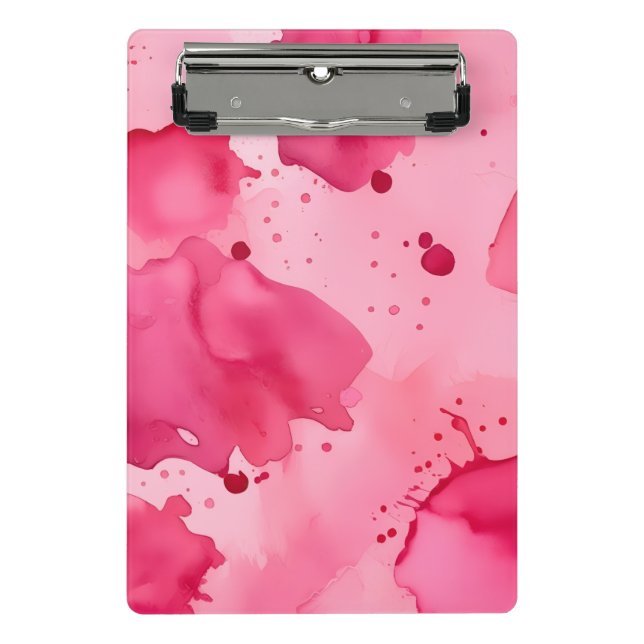Pink on Pink Abstract  Mini Klemmbrett (Vorderseite)