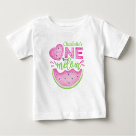 Pink One in Melon 1. Geburtstag Baby T - Shirt
