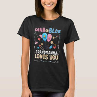 Pink or Blue Grandmamma Loves You Best Grandmother T-Shirt