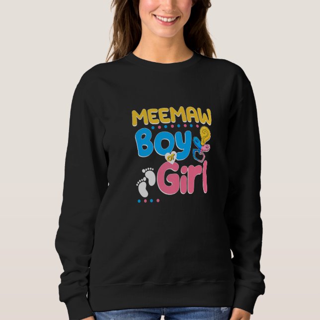 Pink or Blue Meemaw Loves You Best Mom Ever Mother Sweatshirt (Vorderseite)