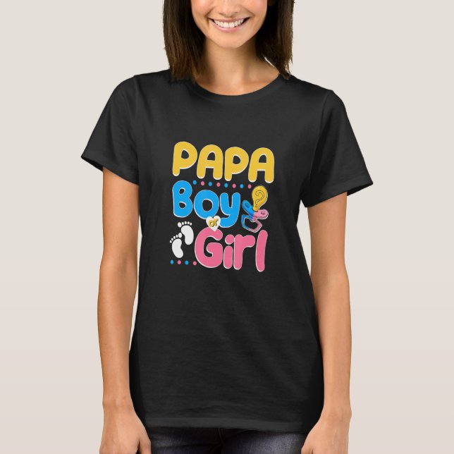 Pink or Blue Papa Loves You Best Dad Ever Fatherho T-Shirt (Vorderseite)