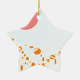 pink & orange 1276 abstract art keramik ornament