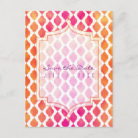Pink & Orange Arabisches Marokkanisches Thema Save
