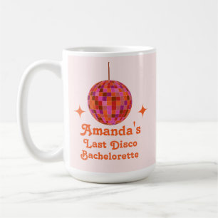 Pink Orange Groovy Letzte Disco Junggeselinnen-Abs Kaffeetasse