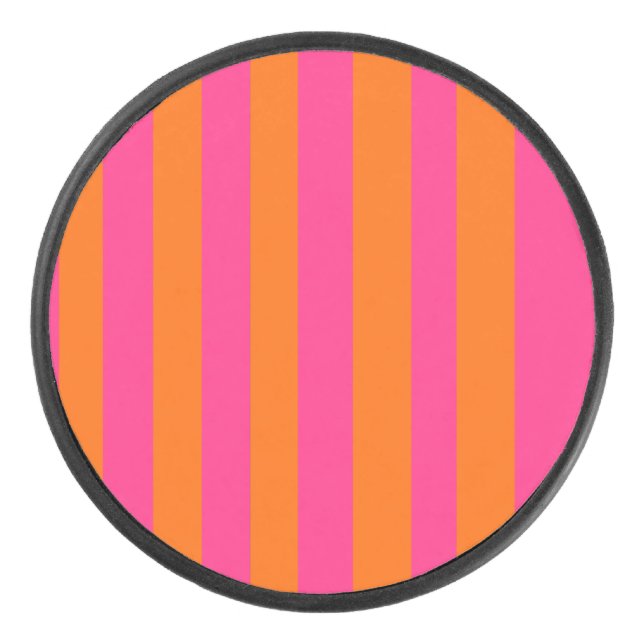 Pink & Orange Hockey Puck (Vorderseite)
